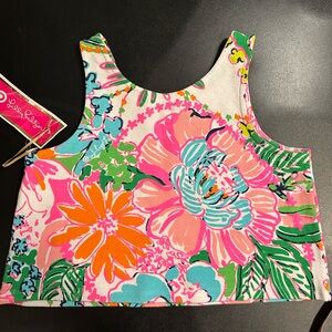 Lilly Pulitzer Floral Crop Top Girls L (10/12)